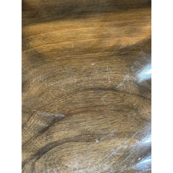 Vintage MCM Leaf Shaped Large Wood Bowl Serving Fruit Home Decor - Picture 9 of 11